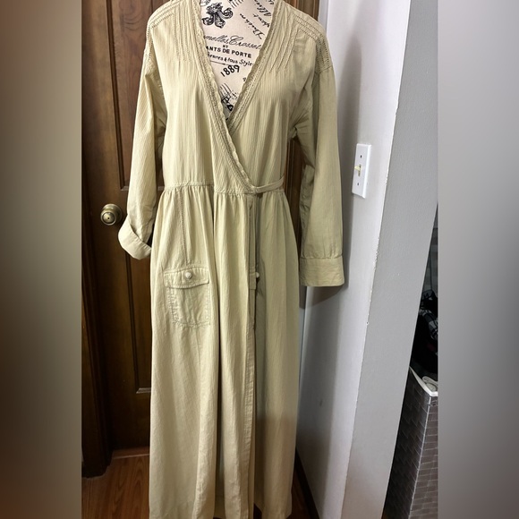 We The Free Dresses & Skirts - Free people Wrap Maxi Dress in tan